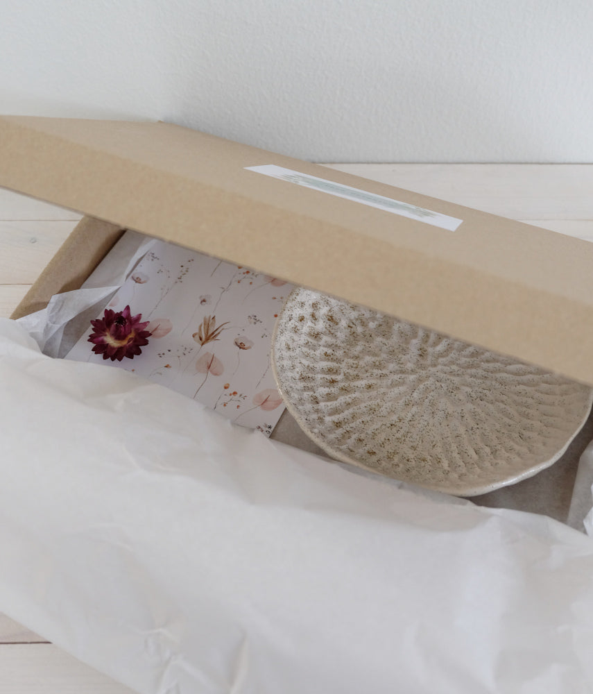 Poca Ceramics Sand-vati suklaatarjoiluun – käsinvalmistettu keramiikka, lahjalaatikossa