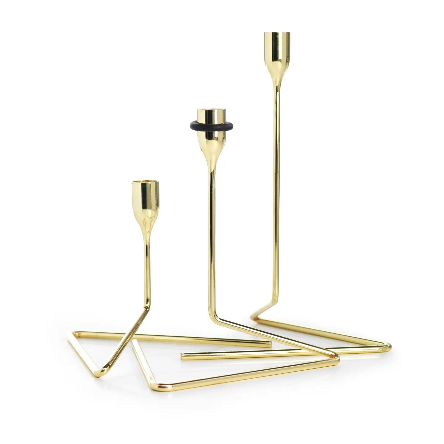 Kynttilänjalka Puzzle 3 osaa – kulta teräskynttelikkö persoonallinen asetelma kodin sisustus