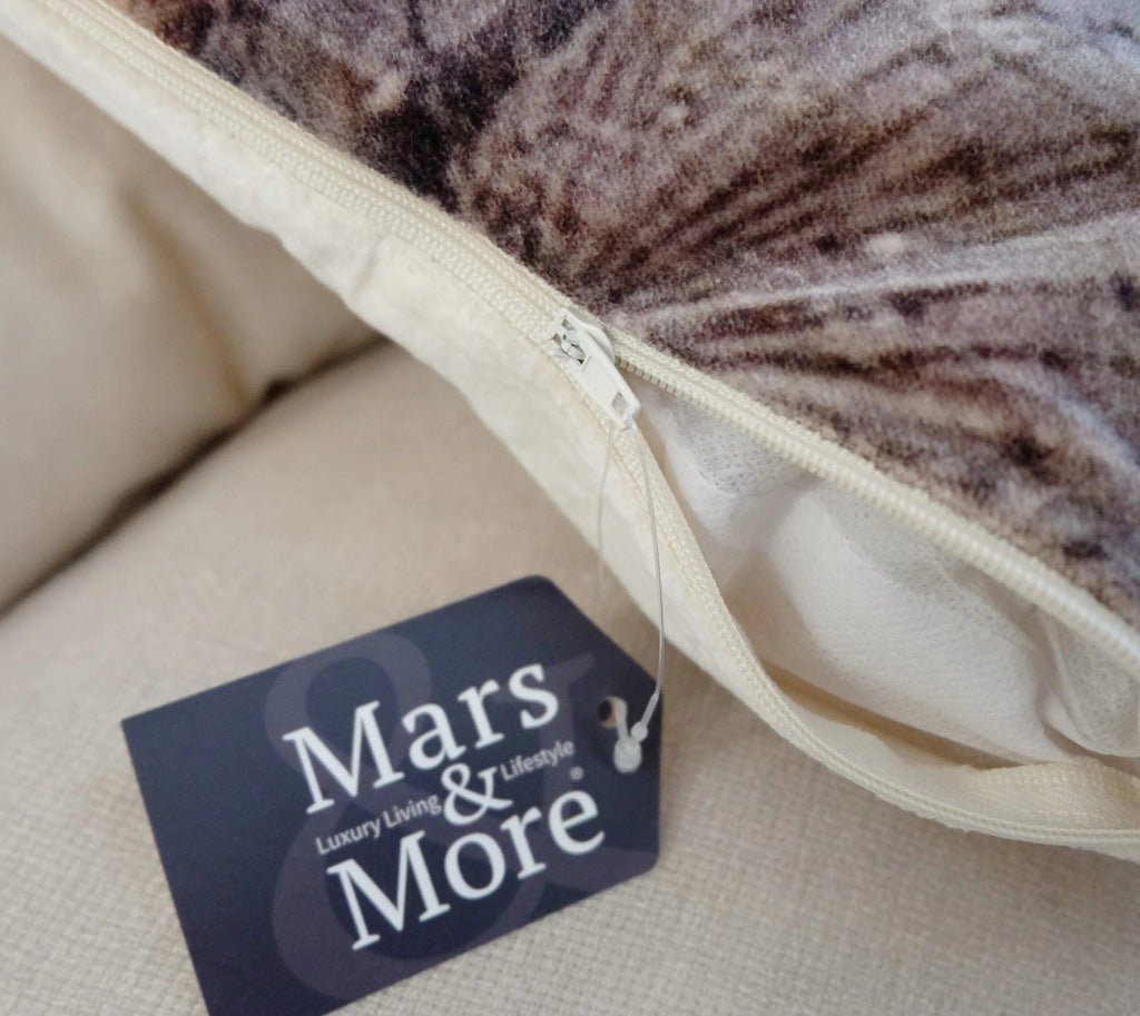 Mars & More Hogweed-tyyny sivulta – polyesterisametti sisustustyynyn vetoketju