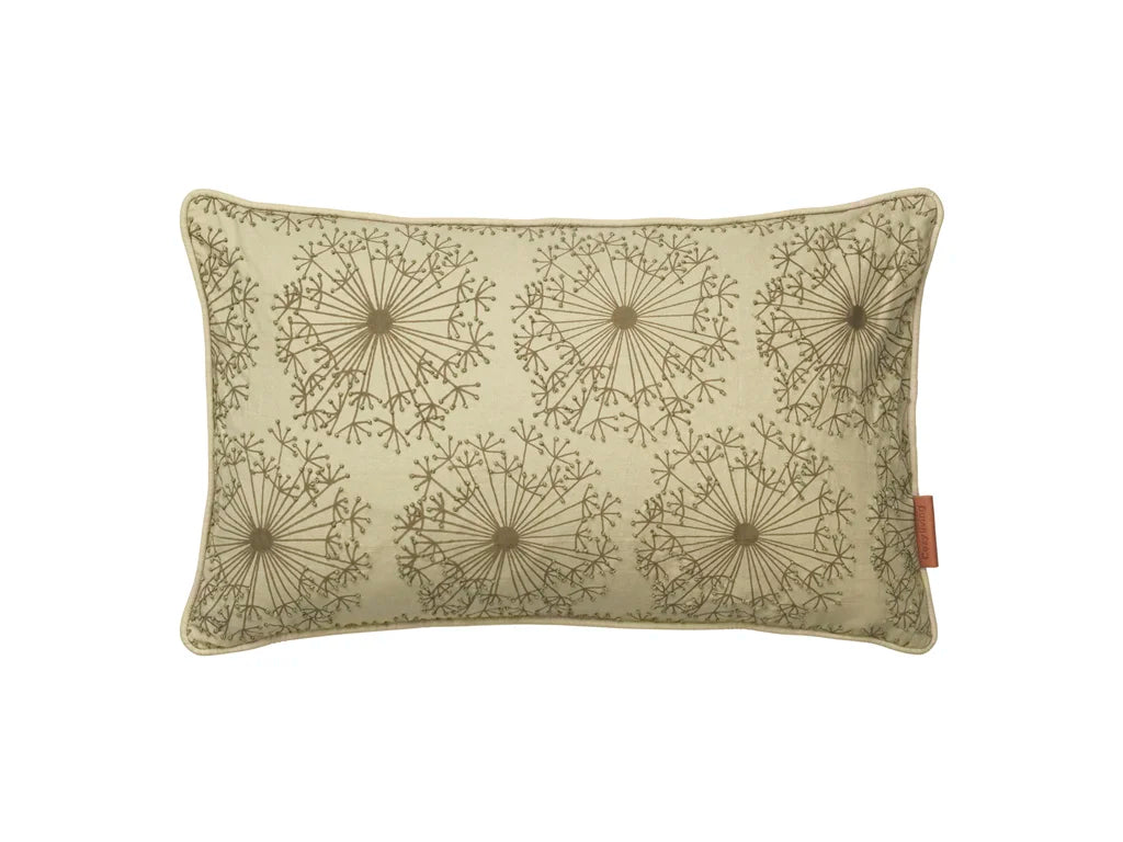 Cozy Living Dandelion -tyyny – puuvillainen sisututyyny helmikoristeella