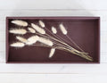 Viininpunainen keinonahkatarjotin Sting – 38×19×3,5 cm, himmeä pinta