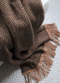 Torkkupeitto Venezia ruskea – 200 × 140 cm, 100 % Uuden-Seelannin villaa, MoST Blankets, Ukraina