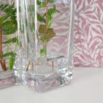 Kapea 4-osioinen maljakko kirkasta lasia