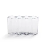 Lasinen 4-osioinen kapea maljakko