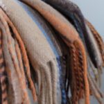 Torkkupeitto ruudullinen tartan oranssi villaa