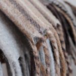 Torkkupeitto ruudullinen tartan ruskea villaa